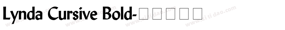 Lynda Cursive Bold字体转换